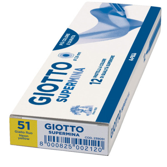 Pastello Supermina - mina 3,8 mm - giallo fluo 51 - Giotto
