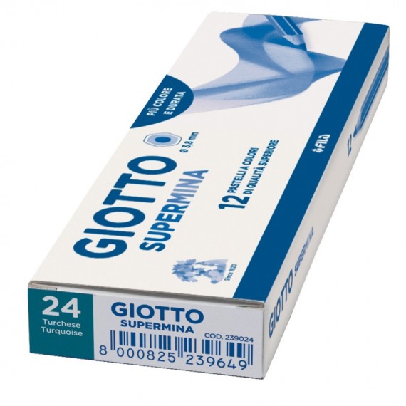 Pastello Supermina - mina 3,8 mm - turchese 24 - Giotto
