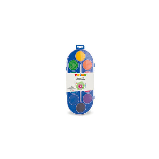 Pastiglie Acquerelli  - ø 44mm - colori assortiti - Primo - astuccio 10 pastiglie