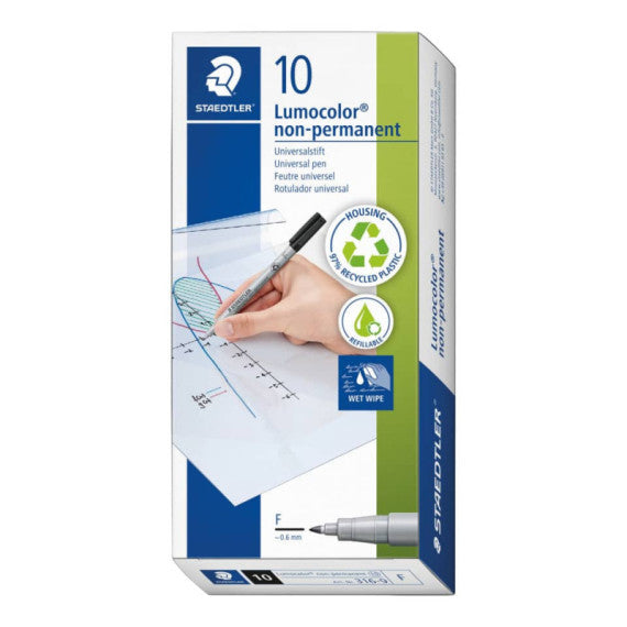 Penna a punta sintetica Staedtler Lumocolor® non-permanente 316 F 0,6 mm nero - 316-9