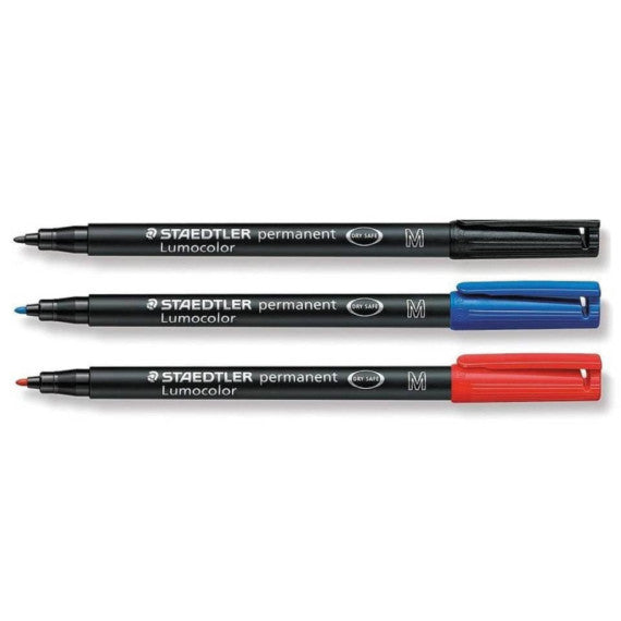 Penna a punta sintetica Staedtler Lumocolor permanent pen 317 M blu 317-3
