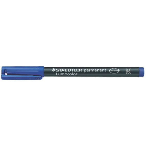 Penna a punta sintetica Staedtler Lumocolor permanent pen 317 M blu 317-3