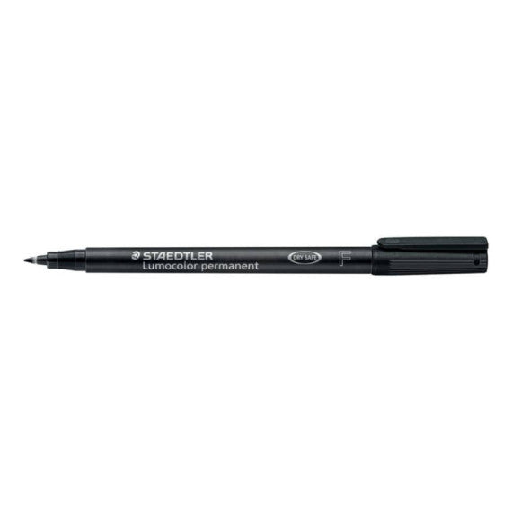 Penna a punta sintetica Staedtler Lumocolor permanent pen 318 F nero 318-9