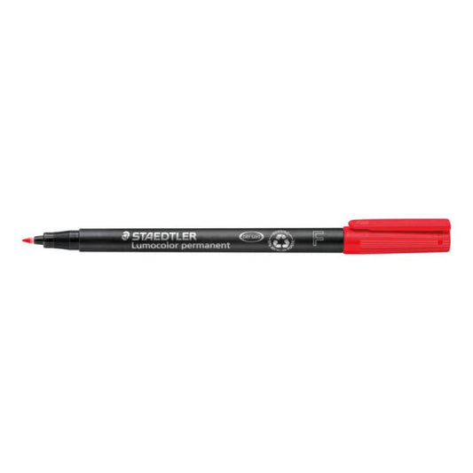Penna a punta sintetica Staedtler Lumocolor permanent pen 318 F rosso 318-2