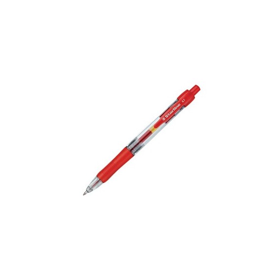 Penna a sfera a scatto con inchiostro gel - punta fine 0,7mm - rosso - Starline