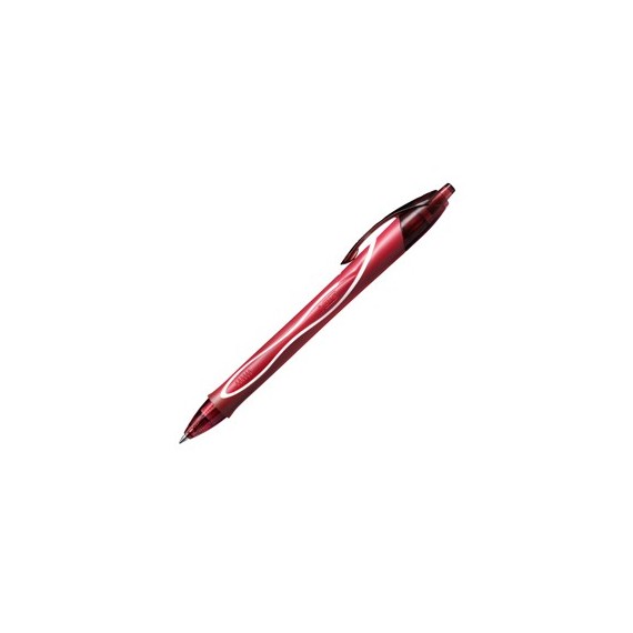 Penna a sfera a scatto Gelocity Quick Dry  - punta 0,7mm - rosso - Bic - conf. 12 pezzi
