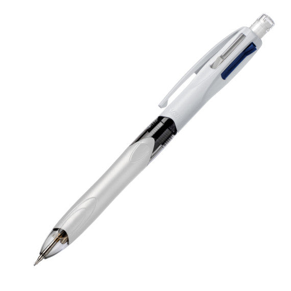 Penna a sfera a scatto multifunzione 4 Colors -  con portamine ricaricabile con mine HB da 0,7mm - nero, blu, rosso - fu