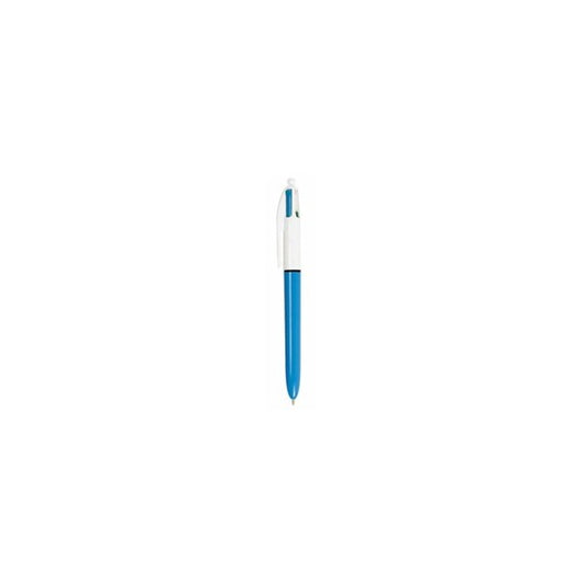 Penna a sfera a scatto  multifunzione  4 Colours Classic  - punta 1,0mm - nero, blu, rosso, verde - Bic -  conf. 12 pezz