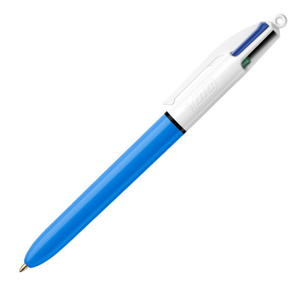 Penna a sfera a scatto  multifunzione  4 Colours Classic  - punta 1,0mm - nero, blu, rosso, verde - Bic -  conf. 12 pezz