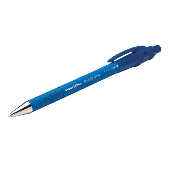 Penna a sfera a scatto Paper Mate Flexgrip Ultra M 1,0 mm blu confezione da 36 - 1910074
