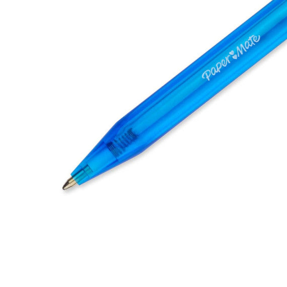 Penna a sfera a scatto Paper Mate Inkjoy 100 RT ULV M 1 mm blu Special Pack 80+20 GRATIS - S0977440