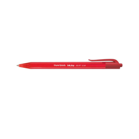 Penna a sfera a scatto Paper Mate Inkjoy 100 RT ULV M 1 mm rosso S0957050