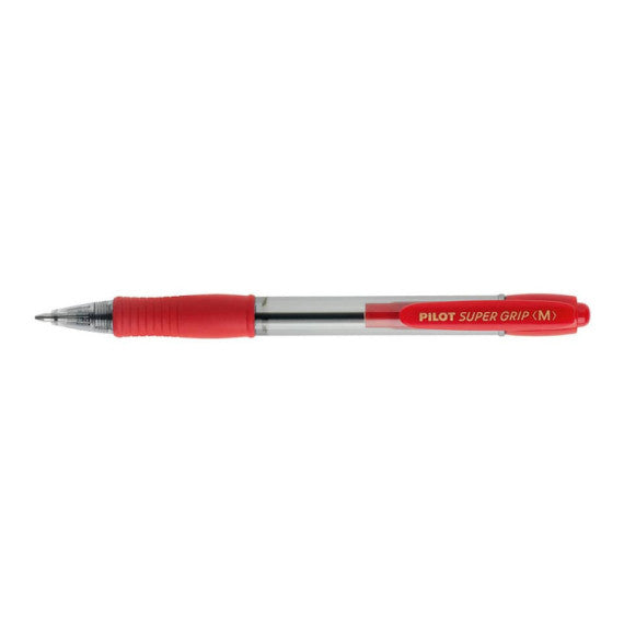 Penna a sfera a scatto Pilot BPGP Supergrip 1 mm rosso 001442