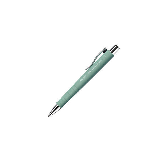 Penna a sfera a scatto Poly Ball - Punta 0,7 mm - fusto verde menta - Faber-Castell