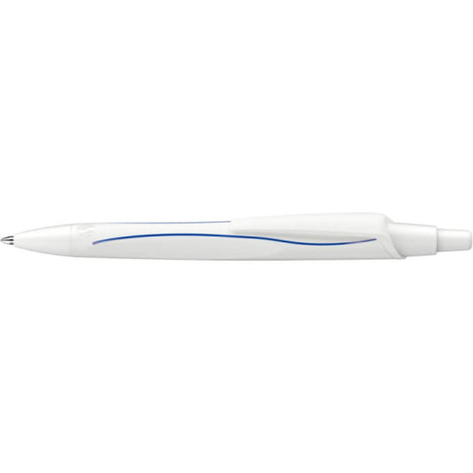Penna a sfera a scatto RECO - fusto bianco inchiostro blu Schneider tratto M P131850