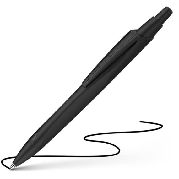 Penna a sfera a scatto RECO - fusto nero inchiostro nero Schneider tratto M P131811