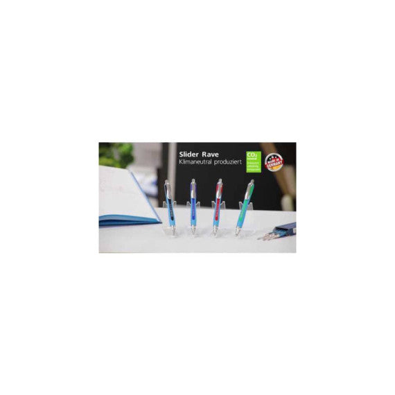 Penna a sfera a scatto Schneider Slider Rave ricaricabile tratto XB nero P132501