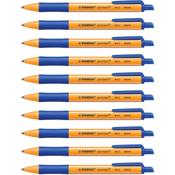 Penna a sfera a scatto Stabilo Pointball  0,5 mm blu 6030/41