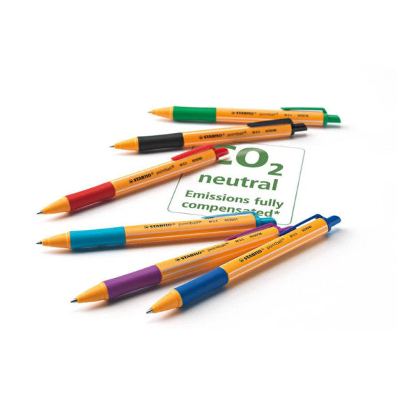Penna a sfera a scatto Stabilo Pointball  0,5 mm blu 6030/41