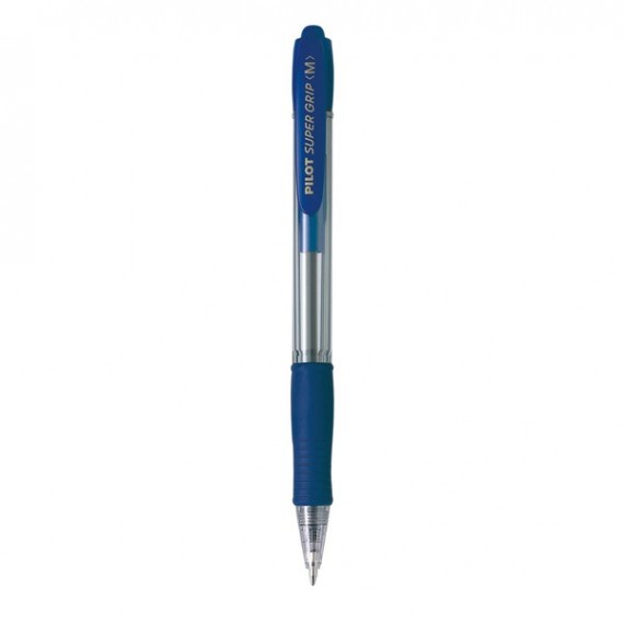 Penna a sfera a scatto Supergrip - punta media 1,0mm - blu - pilot