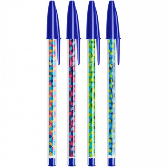 Penna a sfera BIC Cristal Collection punta 1 mm - blu - conf. 20 pz -996792