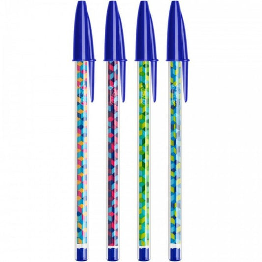 Penna a sfera BIC Cristal Collection punta 1 mm - blu - conf. 20 pz -996792