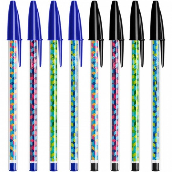 Penna a sfera BIC Cristal Collection punta 1 mm - blu - conf. 20 pz -996792