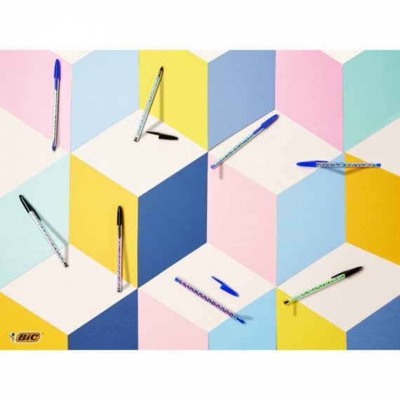 Penna a sfera BIC Cristal Collection punta 1 mm - blu - conf. 20 pz -996792