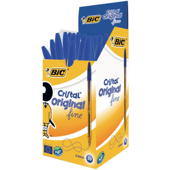 Penna a sfera BIC Cristal Fine 0,8 mm blu 872730