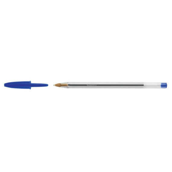 Penna a sfera BIC Cristal M 1 mm in blister da 4 blu - 8308601