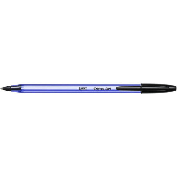 Penna a sfera BIC Cristal Soft M 1,2 mm nero 951433