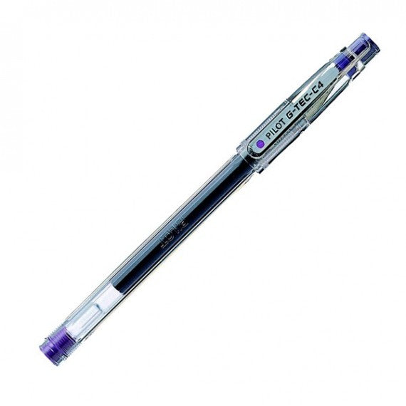 Penna a sfera con cappuccio gel G Tec C4 - punta 0,4mm - viola  - Pilot