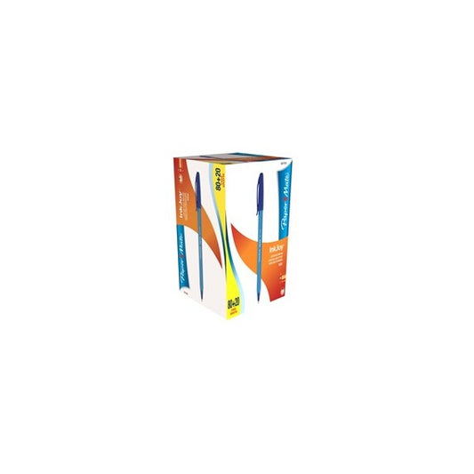 Penna a sfera con cappuccio Inkjoy 100 RT - punta 1,0mm - blu  - Papermate - conf. 80+20 pezzi