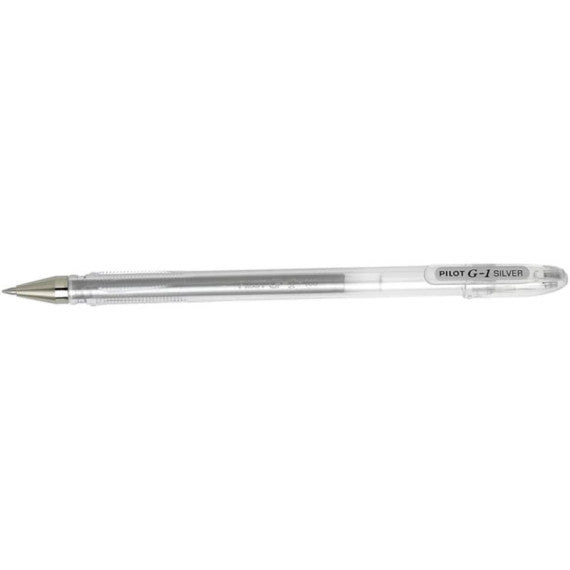 Penna a sfera gel Pilot G-1 punta fine 0,7 mm argento - 001682