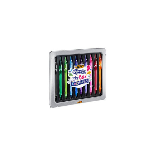 Penna a sfera Gelocity quick dry - punta 0,7mm - colori assortiti - BIC - astuccio 10 pezzi