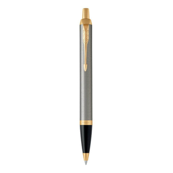 Penna a sfera Parker IM punta M inchiostro blu Parker Brushed Metal GT 1931670