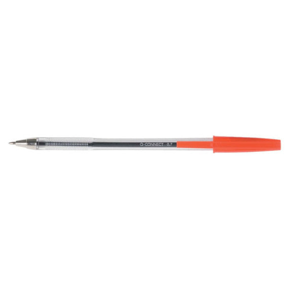 Penna a sfera Q-Connect tratto M - rosso conf. 20 pezzi - KF34044