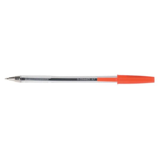 Penna a sfera Q-Connect tratto M - rosso conf. 20 pezzi - KF34044