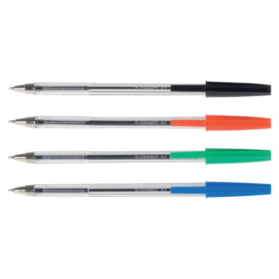 Penna a sfera Q-Connect tratto M - rosso conf. 20 pezzi - KF34044