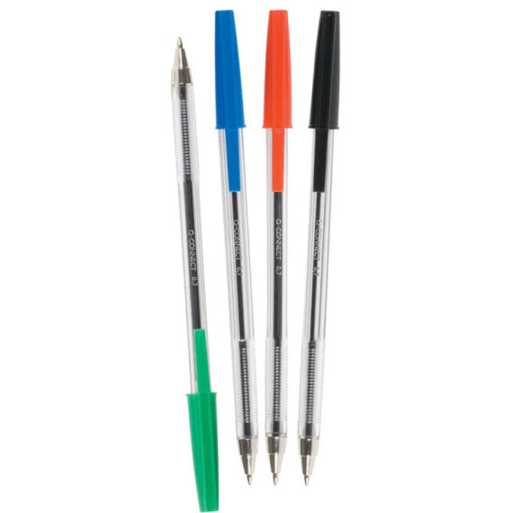 Penna a sfera Q-Connect tratto M - rosso conf. 20 pezzi - KF34044