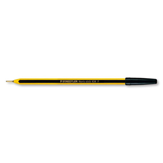 Penna a sfera Staedtler Noris Stick 434 in conf. 20 penne nero 434F-09