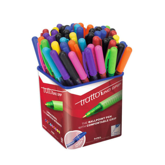 Penna a sfera TRATTO 1Uno Grip 1 mm assortiti barattolo da 60 - 812500
