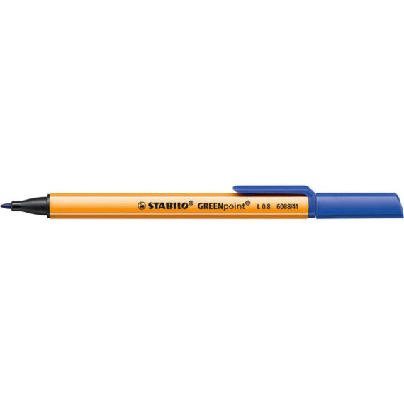 Penna con punta in fibra Stabilo GREENpoint 0,8 mm nero 6088/46