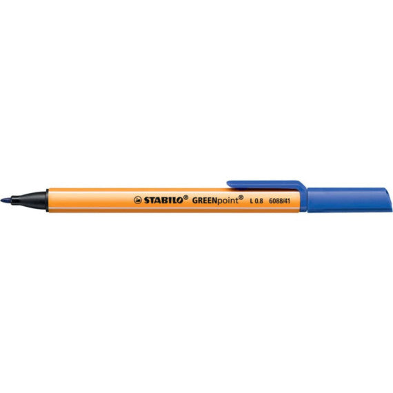 Penna con punta in fibra Stabilo GREENpoint 0,8 mm nero 6088/46