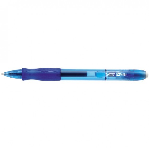 Penna gel a sfera a scatto Gelocity - punta 0,7mm - blu - Bic - conf. 12 pezzi