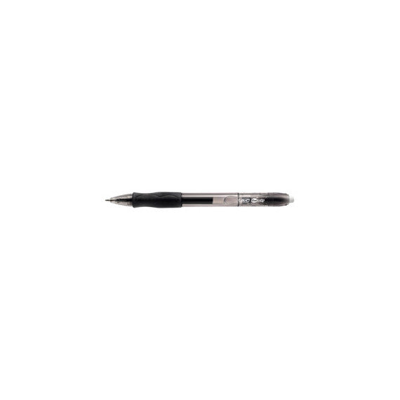Penna gel a sfera a scatto Gelocity - punta 0,7mm - nero  - Bic - conf.12 pezzi