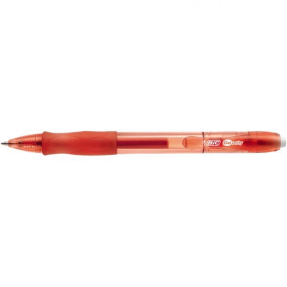 Penna gel a sfera a scatto Gelocity  - punta 0,7mm - rosso - Bic - conf. 12 pezzi