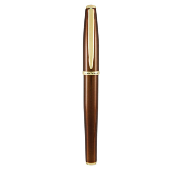 Penna roller Aldo Domani - punta M - fusto tabacco - Monteverde