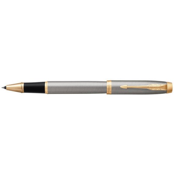 Penna roller Parker IM punta F inchiostro nero Brushed Metal GT 1931663