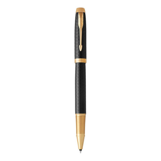 Penna roller Parker IM punta F inchiostro nero Premium Black GT 1931660